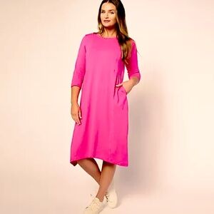 LOGO by Lori Goldstein Jersey Dress in Rose Violet 🩷